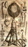 An image of the air-pump designed by Robert Hooke