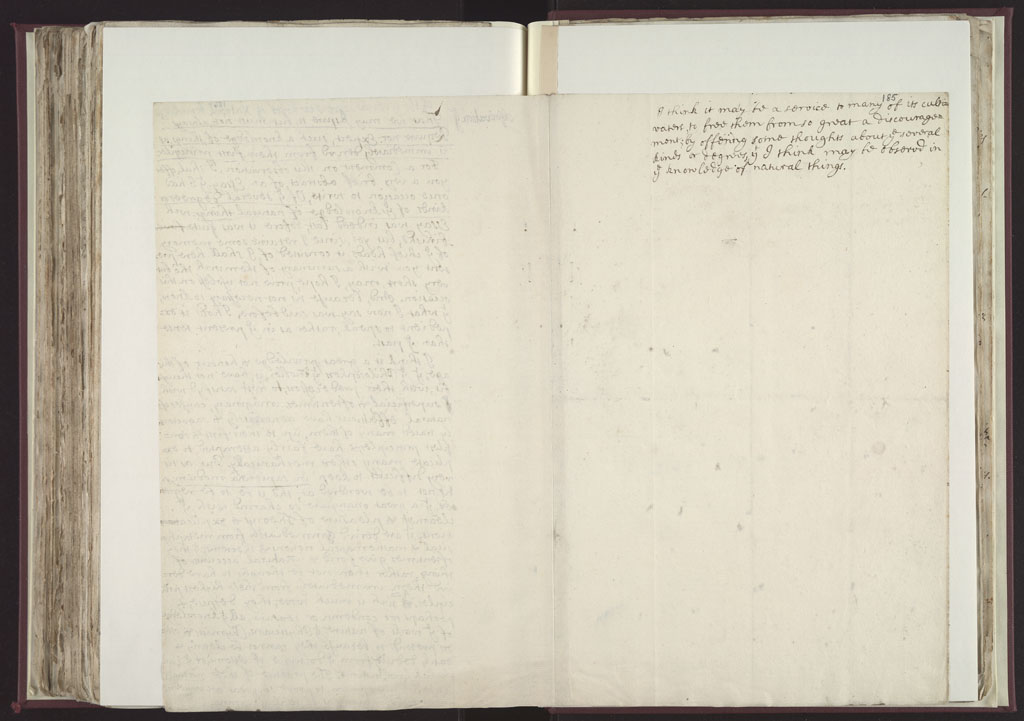 Boyle Papers Volume 8 Fol. 184v-185r