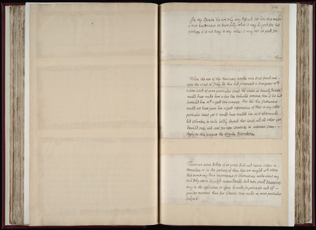 Boyle Papers Volume 9 Fol. 103v-104r