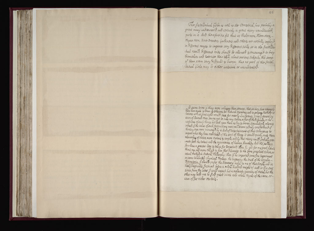 Boyle Papers Volume 9 Fol. 104v-105r