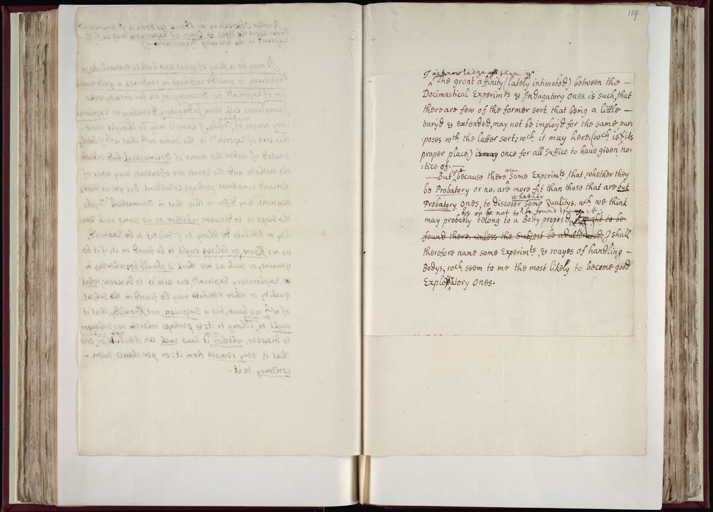 Boyle Papers Volume 9 Fol. 118v-119r