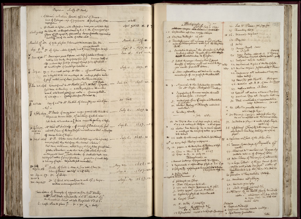 Boyle Papers Volume 36 Fol. 154v-155r