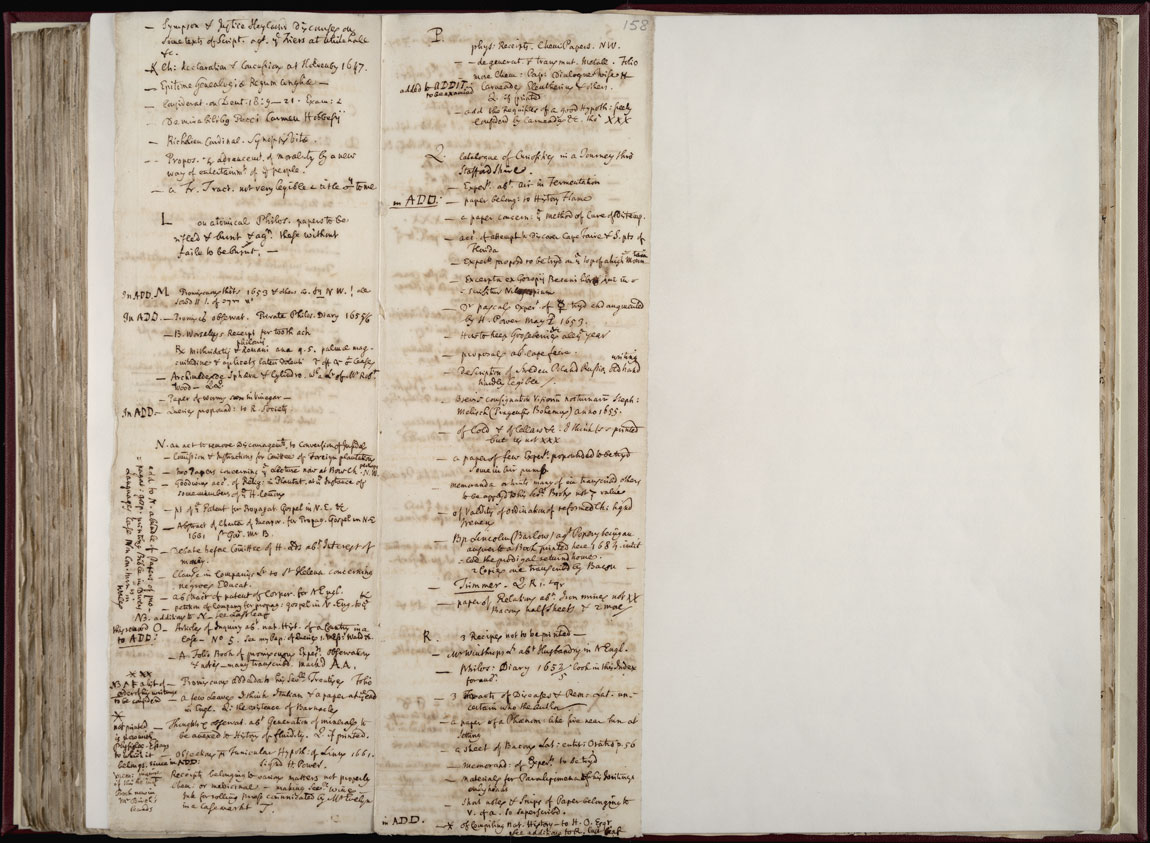 Boyle Papers Volume 36 Fol. 157v-158r